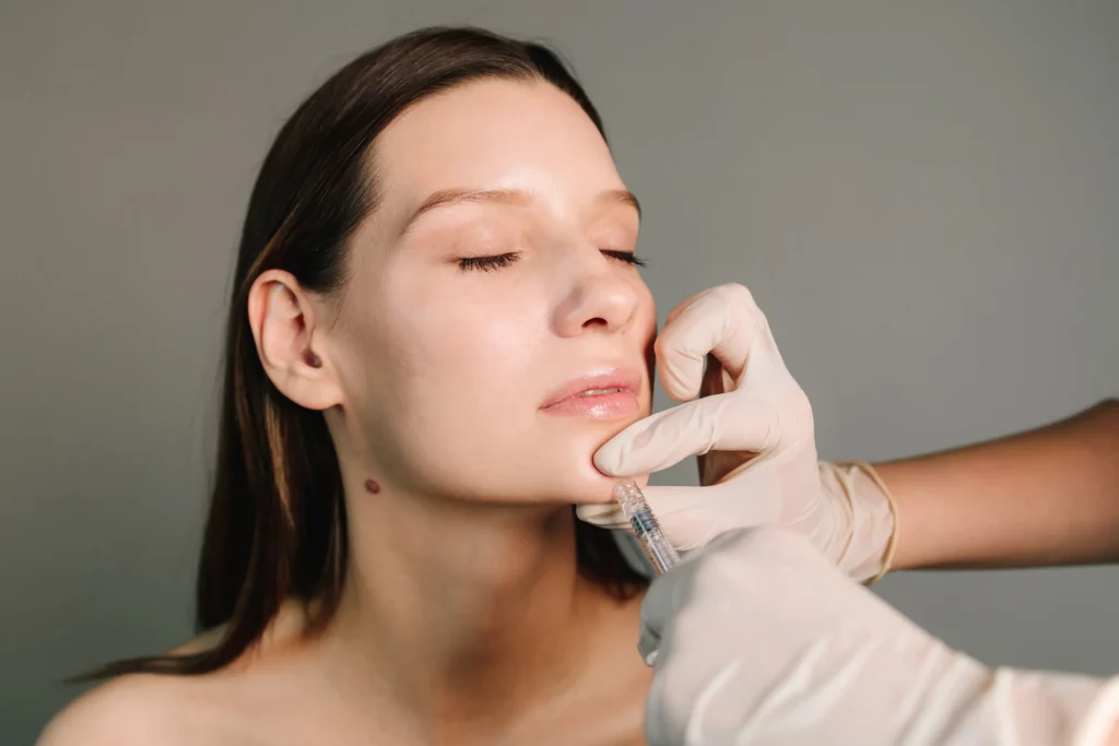 Jawline filler treatment for facial contouring at Elko Replenish Med Spa