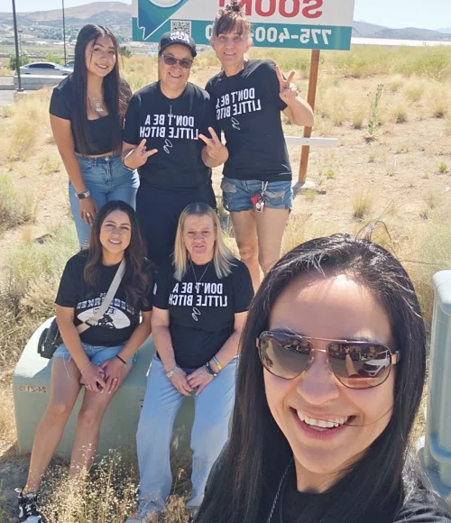 Elko Replenish Med Spa team in front of “Coming Soon” sign.