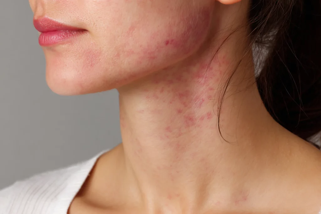 Redness treatment for rosacea-prone skin to promote a clearer, more even-looking complexion.
