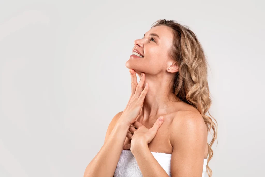 Patient considering double chin treatment at Elko Replenish Med Spa Elko NV